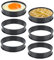 CarsMinders 4 x Edelstahl-Ringe, antihaftbeschichtet, doppelt gerollt, 10 cm, Schwarz