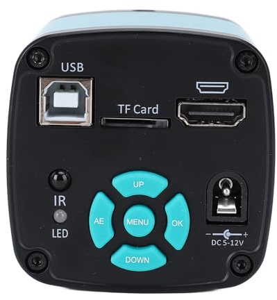 Cámara de Microscopio Electrónico, 48MP 4K 1080p USB2.0 Salida Video Industrial Cámara Video Video Industria Cámara de Microscopio HD Interfaz Multimedia para Soldadura (Enchufe