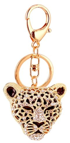 WenTigDY Schlüsselanhänger Leopard Schlüsselanhänger Charm Geldbörse Tasche Anhänger Kristallleopard Schlüsselring Schlüsselanhängers Geschenke für Handtaschen Anhänger Paare Guten Freund Geschenk