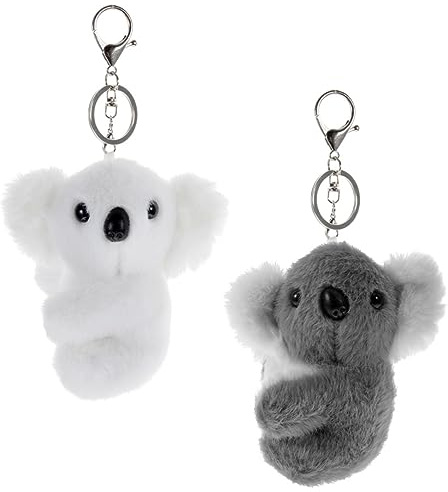 Healifty 2stücke Koala Schlüsselanhänger Plüsch Anhänger Niedlicher Koalabär Bag Pendant Leicht Und Weich Schlüsselring Deko Geschenk Für Tasche Zubehör