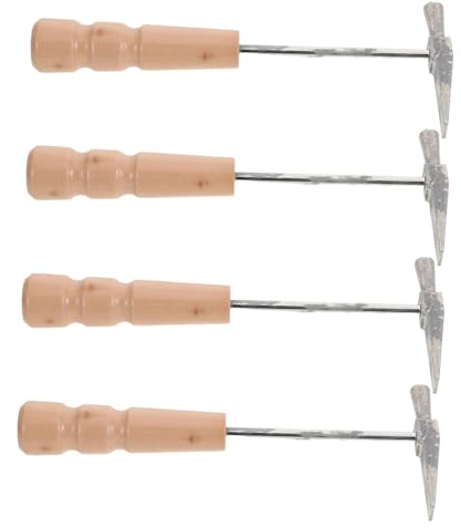 WEKADRIN 4stücke Stimmhammer für Daumenklavier-kalimba Instrumentenstimmhammer aus Holz und Metall Präzises Stimmenwerkzeug für Schlaginstrumente Kompatibel mit Verschiedenen