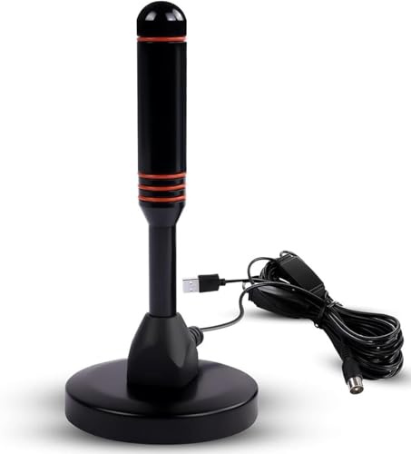 Portable Freeview HD TV Aerial with Magnetic Base – Indoor Outdoor Digital Antenna for DVB-T/T2 TVs & Caravans