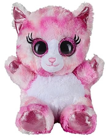 Bauer Spielwaren-Acchiappasogni Glitter Lashy Gatto Cat Peluche, Colore Rosa, 15 cm, Heinrich Bauer_14238