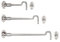 Chivrose Ltd Satin Stainless Steel Cabin Hook & Eye 100mm, 150mm or 200mm (150mm (6))
