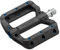 Funn Black Magic Kunststoff-Flachpedal-Set für Mountainbike - Leichte breite Plattform-Fahrradpedale für Stabilität, 9/16-Zoll CrMo-Achse Fahrradpedale für MTB/BMX/Urban/Gravel-Fahren (Blaue Pins)