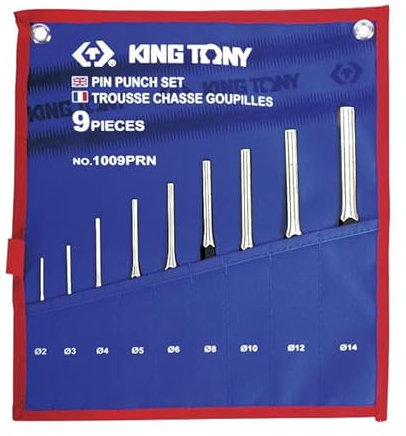 JEU DE CHASSE GOUPILLES KING TONY 9 PIECES DE 2 à 14 mm PRO