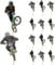 AK Giftshop BMX Biker Birthday Party Food Cupcakes Picks Decorations Toppers (Pack of 14)