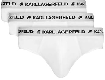 KARL LAGERFELD Herren Logo Briefs Set (3 Pack) Weiß M
