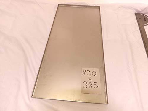 Hz1BBQde Edelstahl Fettwanne Grill Fettauffangwanne für alle Marken Campingaz,Dehner, Enders, Grandhall, Jamestown, Kingstone, Landmann, Gardener Napoleon Santos Weber (1Stk 830mm x 385mm x 15mm V2A)