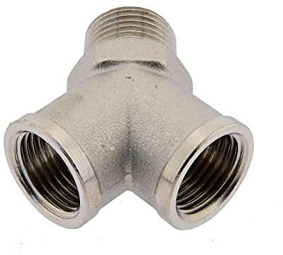 Y-Verteiler Y-Fitting 1x R 1/4 (AG) | 2 x G 1/4 (IG), Messing vernickelt, 16 PN