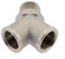 Y-Verteiler Y-Fitting 1x R 1/4 (AG) | 2 x G 1/4 (IG), Messing vernickelt, 16 PN