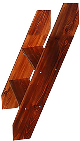 Scaletta Scala per Letto Scala Resistente Marrone del Letto Gemellato, Scale a Soppalco in Legno A 2/3/4/5 Gradini, Dormitorio Universitario Camera a Castello Biblioteca Scala Letto a Castello Vintage
