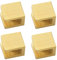LukLoy - Set di 4 morsetti, montaggio senza trapano su vetro, supporto per mensole, per vetri da 8-10 mm, color oro
