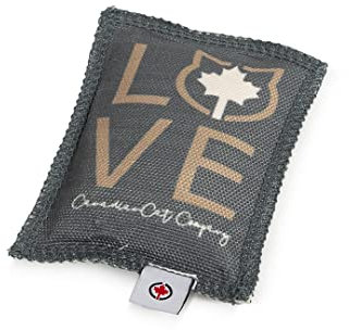 CanadianCat Company | Katzenkissen Love | dunkelgrau-braun | 5g Katzenminze - Katzenspielzeug Schmusekissen Knuddelkissen für Katzen