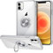Vunake für iPhone 12 Mini Hülle iPhone 12 Mini Case mit Ring Stand Silikon Cover TPU Handyhülle Dünn Fingerhalter Magnetische Autohalterung Schutzhülle für iPhone 12 Mini 5.4''-Clear