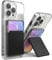 Ringke Stand Slot Card Holder, 3M Adhesive Stick-on Minimalist Credit Card ID Wallet Sleeve Attachment, Phone Grip, Phone Stand - Clear & Black