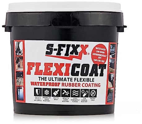 S-Fixx Flexicoat Liquid Rubber Black 2 litre