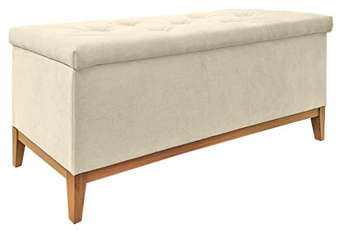 Meubletmoi Himmelbett mit Aufbewahrungsbox, aus weichem Stoff, mit Eichenfuß