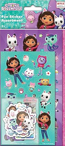 Paper Projects Gabby's Dollhouse Assortment Sticker Pack | Includes 3 Types of Stickers | Perfect for Decoration and Scrapbooking