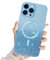 Newseego Glitter iPhone 13 Pro Max Case for Girls Women[Compatible with MagSafe], Magnetic Phone Case Sparkly Bling Soft TPU Shockproof Full Camera Protection Bumper Cover for iPhone 13 Pro Max-Blue