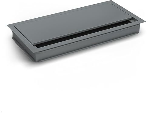 TecLines TKD012T Kabeldurchführung 240x120x25 mm, Kabeldose, Bürstendichtung, für mehrere Kabel