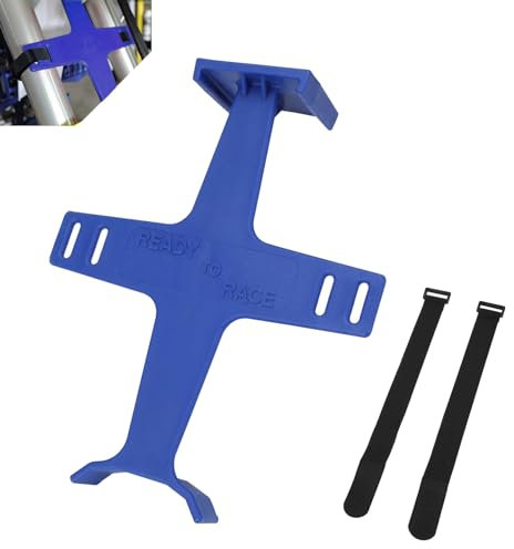 IUVWISN Support de fourche Moto 11.2 pouces Protège-fourche avant avec 2 sangles Universel pour Dirt Pit Bike Motocross Bleu