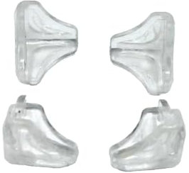 4X Kantenschutz Baby selbstklebend - transparenter Eckenschutz ideal als Kindersicherung vor scharfen Kanten (30 x 29,5 x 3,8 mm)