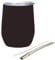 SVUPUE Taza para mate, yerba mate, taza de té de calabaza de acero inoxidable, juego de té de yerba de doble pared, adecuado para té mate y café, negro