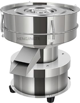 HENGJINGTR 50W Electric Mechanical Sieve Shaker Stainless Steel Flour Sieve for Food Industrial Vibrating Sieve Machine with 2 Sieves Sieve Height 10Cm(220V)