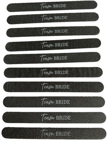 10 lime per unghie Team Bride, regalo per addio al nubilato, cartoncino smerigliato double-face, di TRIXES