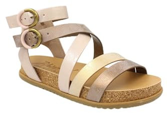 Blowfish Malibu Womens Fandie-B Double Buckle Sandal, Rose Gold, UK 5