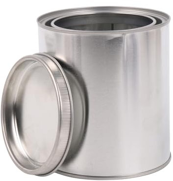 BQLZR Pot de peinture vide en métal avec couvercle pour projets artistiques professionnels et projets artistiques - Taille 2 pintes
