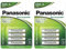PANASONIC Pack of 2 Blister Packs of 4 Rechargeable Batteries NiMH Micro AAA 750 mAh Ready to Use