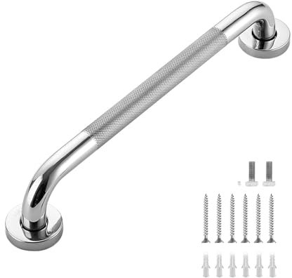Barre D'Appui wc, barres d'appui de salle de bain en acier inoxydable, 30cm Barre d'Appui Salle de Bain Coudée, Barres Douche, Baignoire Main Courante Inoxydable Âgées/Handicapées/Enfants (30cm)