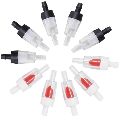 MWUMRCM 10 Pcs Clapet anti-retour pour pompe à air, clapet anti-retour pour aquarium,Clapets Anti-Retour Unidirectionnels pour Aquarium Accessoires pour Pompe à Air pour Aquarium, Noir, Rouge