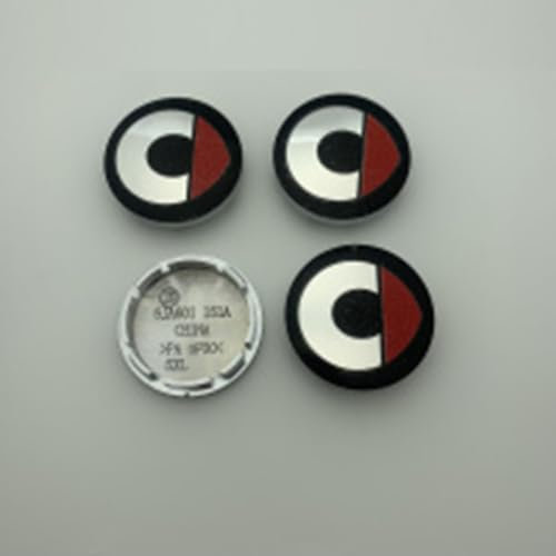ZGCYK 4 Stück Radnabenkappen für Smart Fortwo 450 451 453 Forfour 56.5MM Felgendeckel Radkappen Reifen Felgen Radnabenabdeckung Zubehör,E