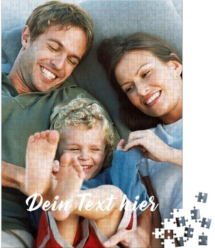 UM UPMALL Personalisiertes Puzzle mit eigenem Bild, Fotopuzzle Selbst Gestalten - 1000/500/300/200/120 Teile: Gestalte Dein individuelles Fotopuzzle für Geburtstage, Muttertag & Valentinstag