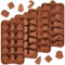 Weihnachts Schokoladenform, 4 Stück Silikonform Weihnachten, Weihnachtsbaum, Weihnachtsmann, Schneemann und Glocke Schokolade Form für DIY Kuchen Schokolade Gelee Süßigkeiten Pudding