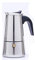 Caffettiera in acciaio inox per caffè espresso da 2/4/6/9 tazze, per caffè italiano, moka da 2/4/6/9 tazze, in acciaio inox (A-4 tazze/200 ml)