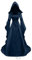 Mittelalter kleidung Damen Vintage, Gothic Kleidung Damen Langarm Schnürkleid Damen mit Kapuze Halloween Kostüm Trompetenärmel Maxikleider Renaissance Kleider Frauen Festlich Cosplay Abendkleider