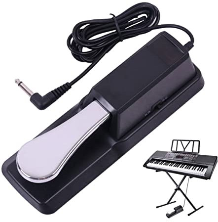 TOYANDONA Sustain Pedal Für Digitalpiano Mit Klassischem Piano-mechanismus Haltbarem Aluminiumlegierungspedal Rutschfester Basis Kompatibel Mit Yamaha Korg Geeignet Für Elektronische