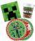 Decoraparty Kit Stoviglie Blocchi Miniera, Addobbi Decorazioni da Tavola per Compleanno Bambini, Bambino, Festa, Game Party, 8 Piatti ⌀ 23 cm, 8 Bicchieri 200 ml, 20 Tovaglioli 33x33 cm (36 pz.)