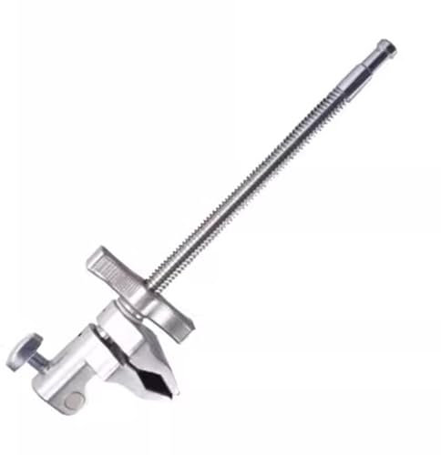 End Jaw Vise Clamp/Grip, with 5/8” Stud, Adjustable Aluminum Jaws, Steel Shaft End Pipe Grip Clamp, for Support Lighting Fixtures, Camera Rigs