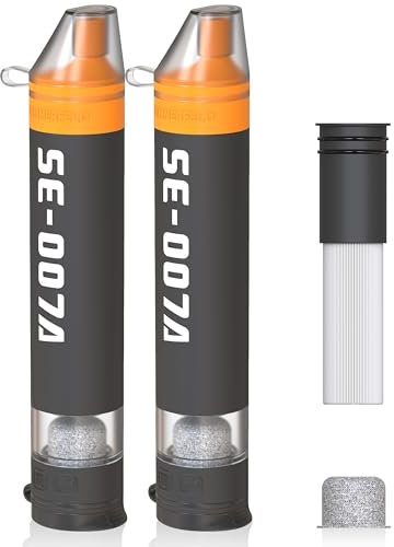 Straw Water Filter, Survival Filtration Portable Gear, Emergency Preparedness, Supply for Drinking Hiking Camping Travel Hunting Fishing Team Family Outing (Water Filter, 2pack)