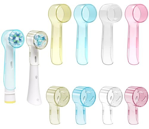 seplouis Elektrische Zahnbürstenkopfabdeckung für Oral-B & iO Elektrische Zahnbürstenköpfe, Mehrfarbig, 8er/Pack