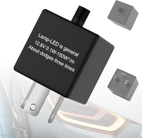 Universal 3 Poliger 12V LED Blinker Relais für Motorrad, Blinkrelais Lastunabhängig Einstellbare Frequenz, Motorrad Blinkgergeber Blinkrelais Blinkfrequenzkontroll Relai for LED indicator B.L.E Type