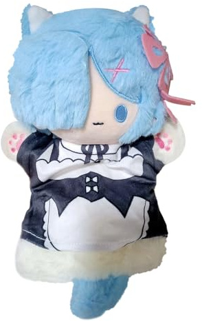 Xinnice Re:0 Anime Kissen Rem Stuffed Figure Manga Remu Soft Figur Cartoon Dekorationen für Sofa Bett Anime-Geschenke, 25cm