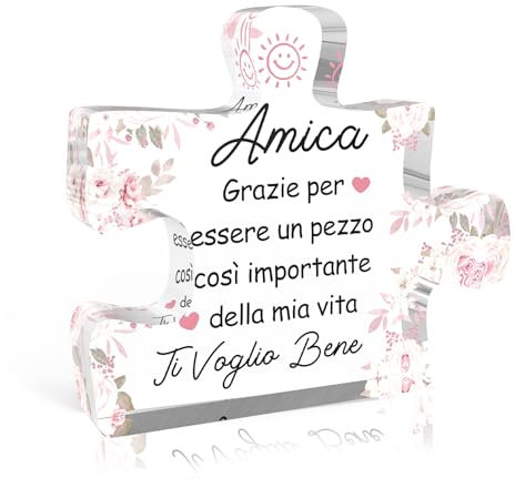 Regalo Amica Compleanno,Regalo per Amica,Regalo Amica Natale Originale,Targa Acrilica,Regali Migliore Amica,Idee Regalo Amiche Amicizia Regali Amica Amico,Regalo Divertente per Amiche,Regalo Donna