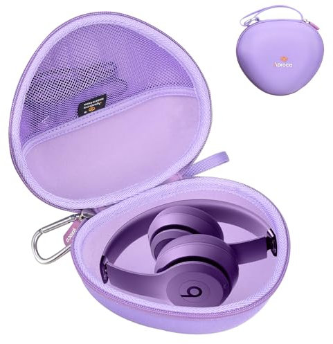 Aproca Purple Headphone Case for Beats Studio Pro/Beats Solo 4 / Beats Solo3 / Beats Studio3 Wireless On-Ear Headphones -Portable Storage Headset case
