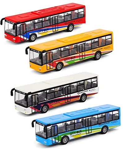 pumpumlia Cooler Bus mit Rückziehfunktion, simuliert exquisiter interessanter Körper für Kinder, Bus für Kleinkinder